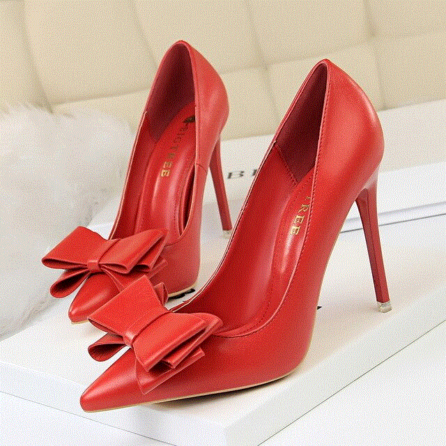 2021 High quality Heel Shoes Heels Woman Sweet Bow Women White High Heels Heel Pointed heels