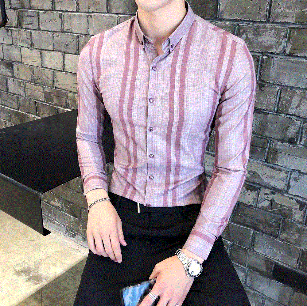 2021 High quality Men Shirt Chemise Homme New Long Sleeve Mens Dress Shirts Slim Fit Men Clothes Business Casual Shirt