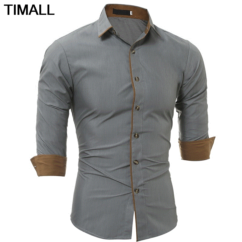 2021 High quality Classic Men'S Shirts Patchwork Cotton Long Sleeve Shirt Men High Quality Casual Male Social Shirts