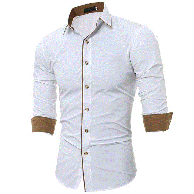 2021 High quality Classic Men'S Shirts Patchwork Cotton Long Sleeve Shirt Men High Quality Casual Male Social Shirts