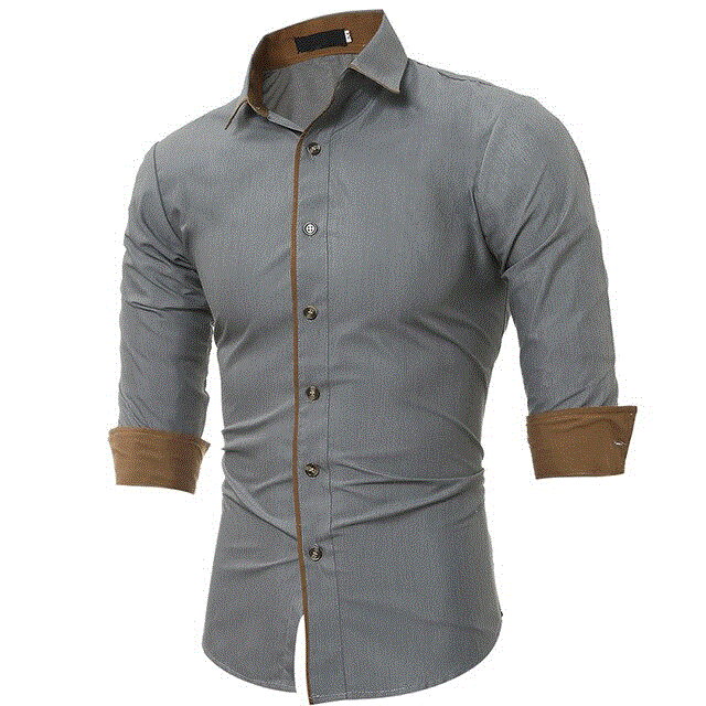 2021 High quality Classic Men'S Shirts Patchwork Cotton Long Sleeve Shirt Men High Quality Casual Male Social Shirts