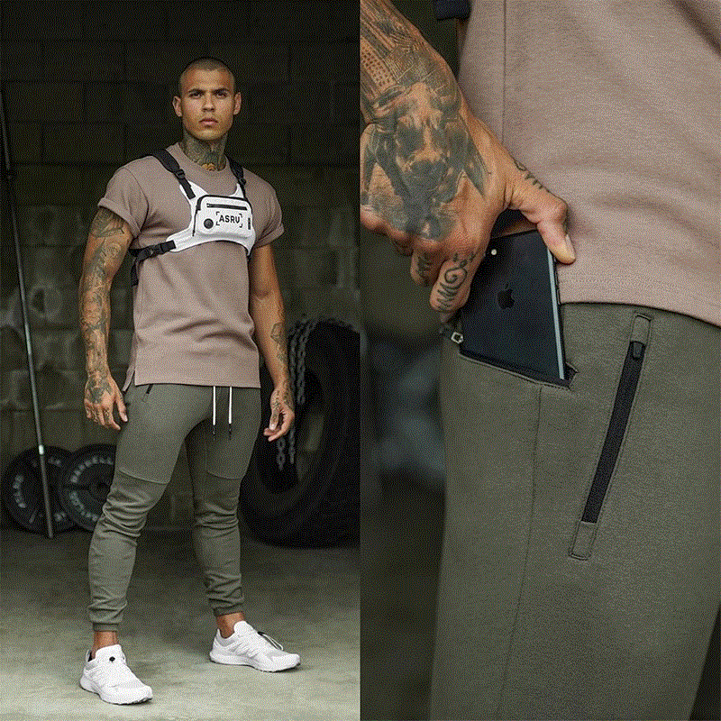 2021 High quality Mens Casual Pants Fitness Men Sportswear Tracksuit Bottoms Skinny Sweatpants Trousers Track Pants