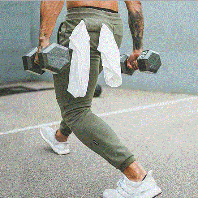 2021 High quality Mens Casual Pants Fitness Men Sportswear Tracksuit Bottoms Skinny Sweatpants Trousers Track Pants