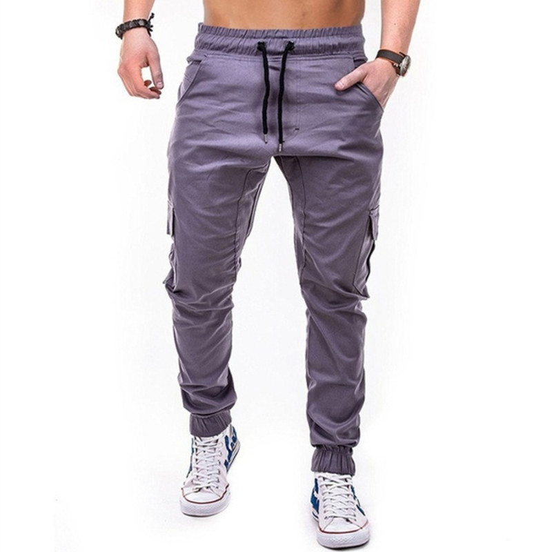 2021 High quality Men's Side Pockets Cargo Harem Pants  Hip Hop Casual Male Tatical Jogger Trouser Fashion Casual Pant