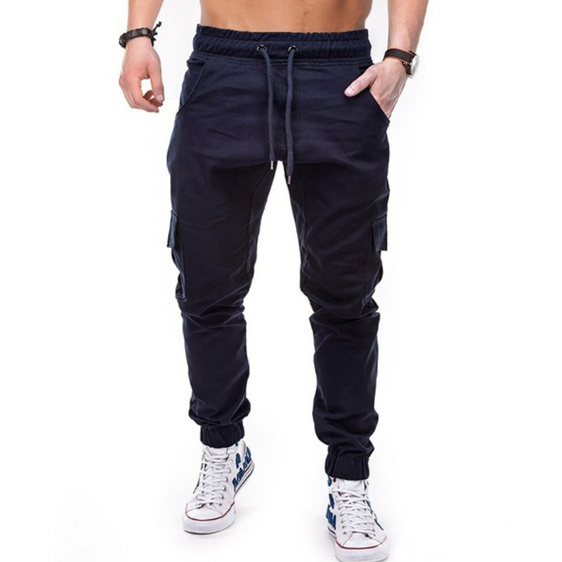 2021 High quality Men's Side Pockets Cargo Harem Pants  Hip Hop Casual Male Tatical Jogger Trouser Fashion Casual Pant