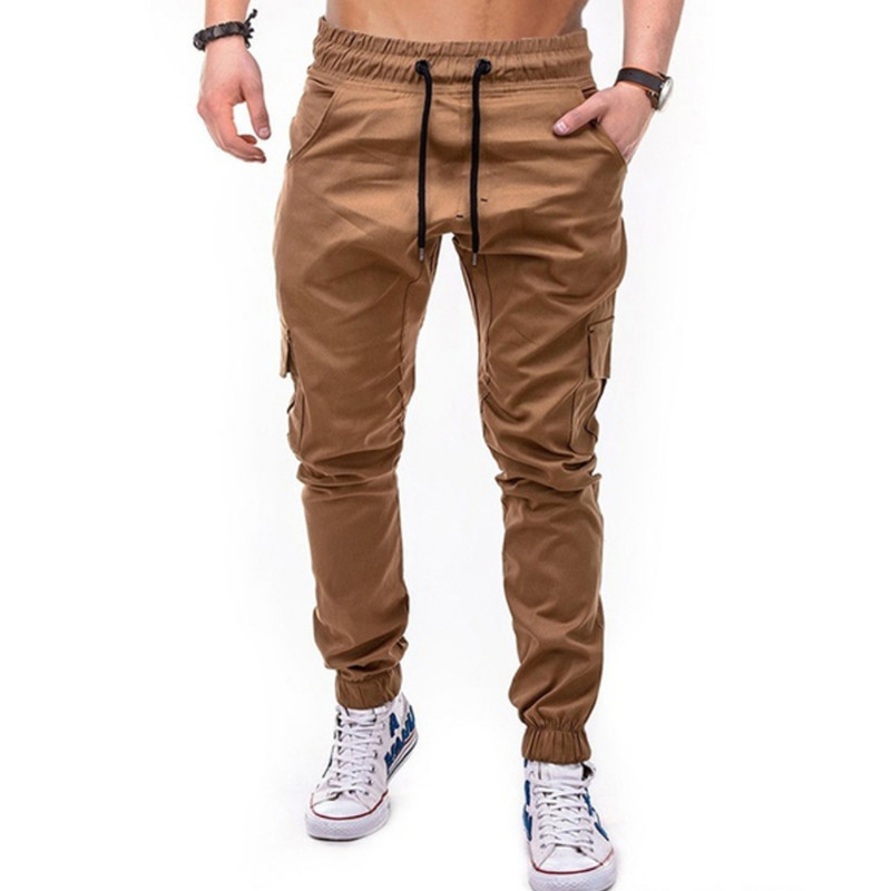2021 High quality Men's Side Pockets Cargo Harem Pants  Hip Hop Casual Male Tatical Jogger Trouser Fashion Casual Pant