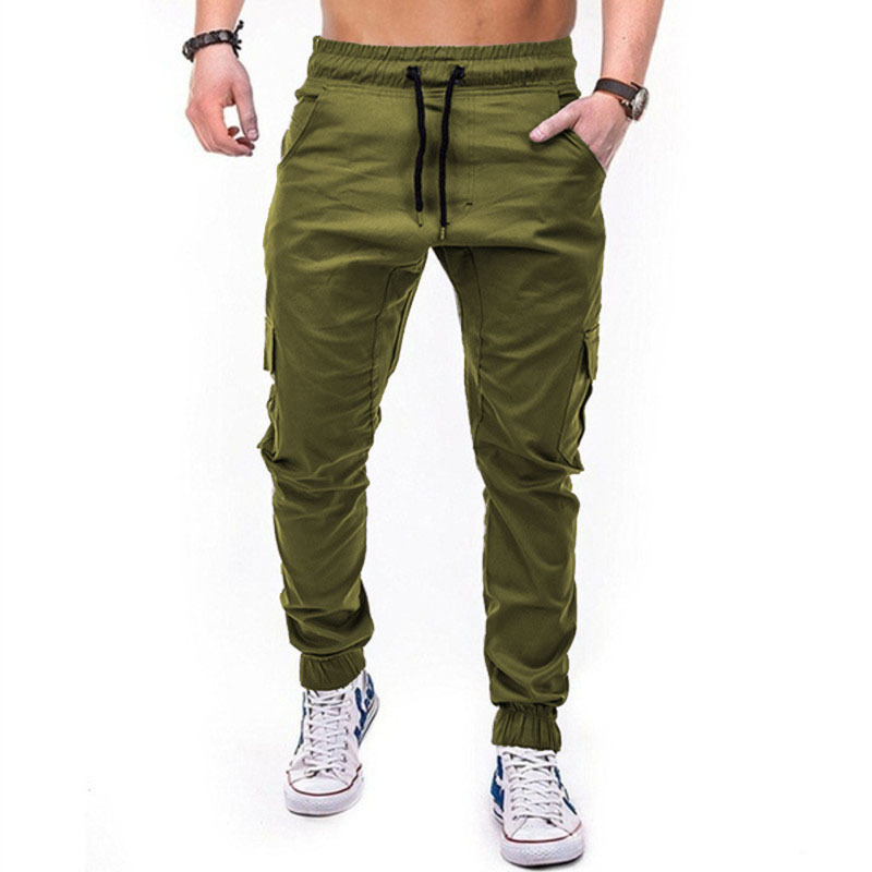2021 High quality Men's Side Pockets Cargo Harem Pants  Hip Hop Casual Male Tatical Jogger Trouser Fashion Casual Pant