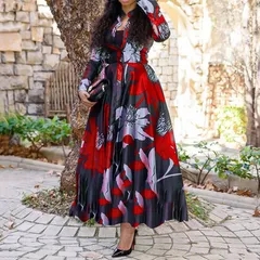 2021 High quality Dresses for Women  Dress Plus Size Dashiki Print Long Africa Dress  Clothes Robe
