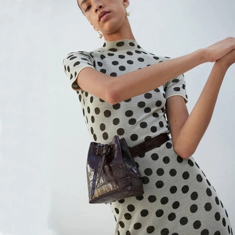 2021 High quality Fanny Pack Fashion Bucket Waist Belt Bag Small Shoulder Bag Serpentine Female Phone Purse Chest Pack