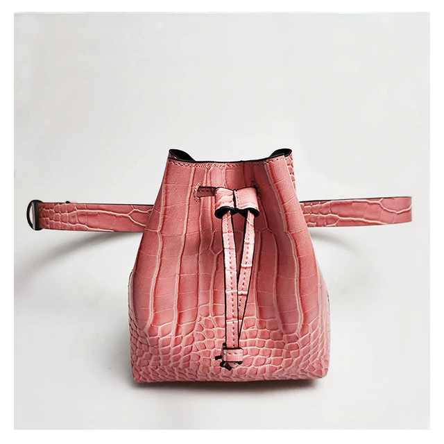 2021 High quality Fanny Pack Fashion Bucket Waist Belt Bag Small Shoulder Bag Serpentine Female Phone Purse Chest Pack