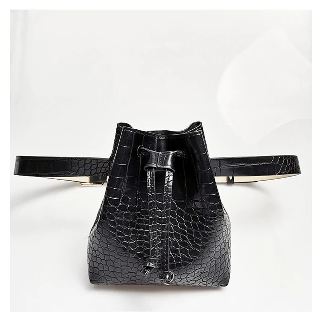 2021 High quality Fanny Pack Fashion Bucket Waist Belt Bag Small Shoulder Bag Serpentine Female Phone Purse Chest Pack