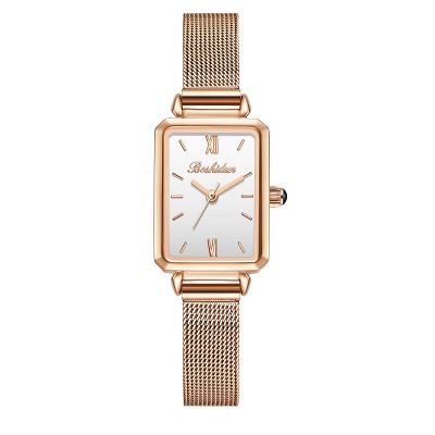 2021 High quality Women Watch Luxury Brand Fashion Casual Ladies Quartz Wristwatch Rose Gold Stainless Steel Mesh