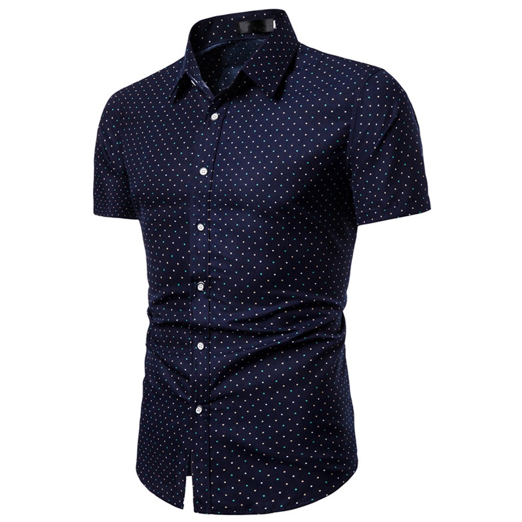 2021 High quality Short Sleeve Printed Turn-down Collar Shirt Tops Turn-down Collar Shirt Tops High Quality