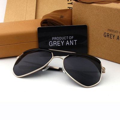 2021 High quality Black Pilot Sunglasses women Men Silver Mirror oversized Metal luxury brand Sunglasses female