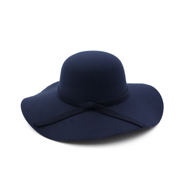 2021 High quality Chapeau Hot Sale Casual Fedora Cap Wide Brimmed Dome Hats High Quality Wool Floppy Hat