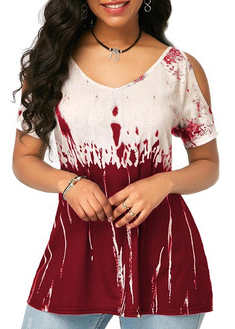 2021 High quality Woman Short Sleeve T-shirt Women Clothes T-Shirts Plus Size Ladies Off Shoulder Print Tops