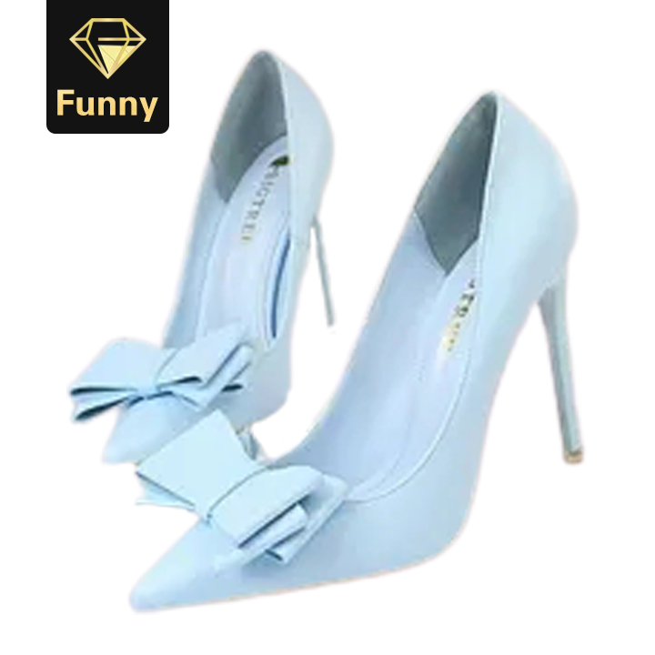 2021 High quality Heel Shoes Heels Woman Sweet Bow Women White High Heels Heel Pointed heels