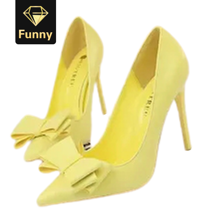 2021 High quality Heel Shoes Heels Woman Sweet Bow Women White High Heels Heel Pointed heels
