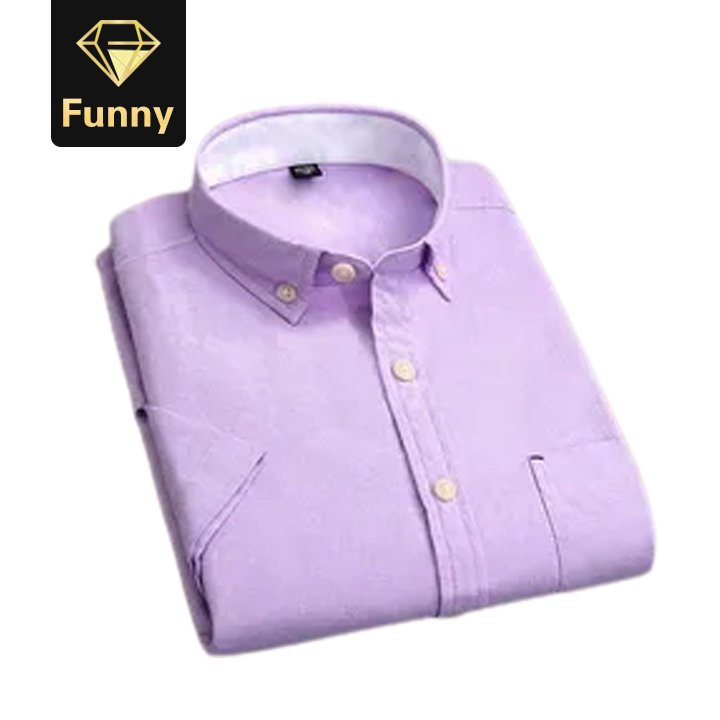 2021 High quality Men Fabric Shirts Turn Down Collar Front Button Short Sleeve Summer Shirts