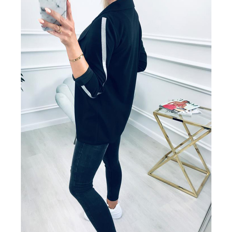 2021 High quality Long Sleeve Office Jacket Suit V Neck  Women's Coat Autumn Slim Female Outerwear Elegant Ladies Coat