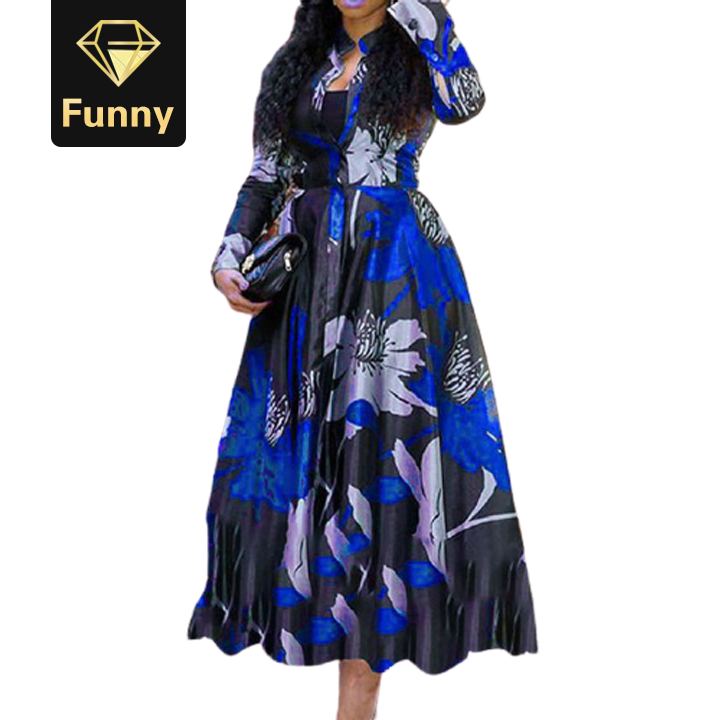 2021 High quality Dresses for Women  Dress Plus Size Dashiki Print Long Africa Dress  Clothes Robe