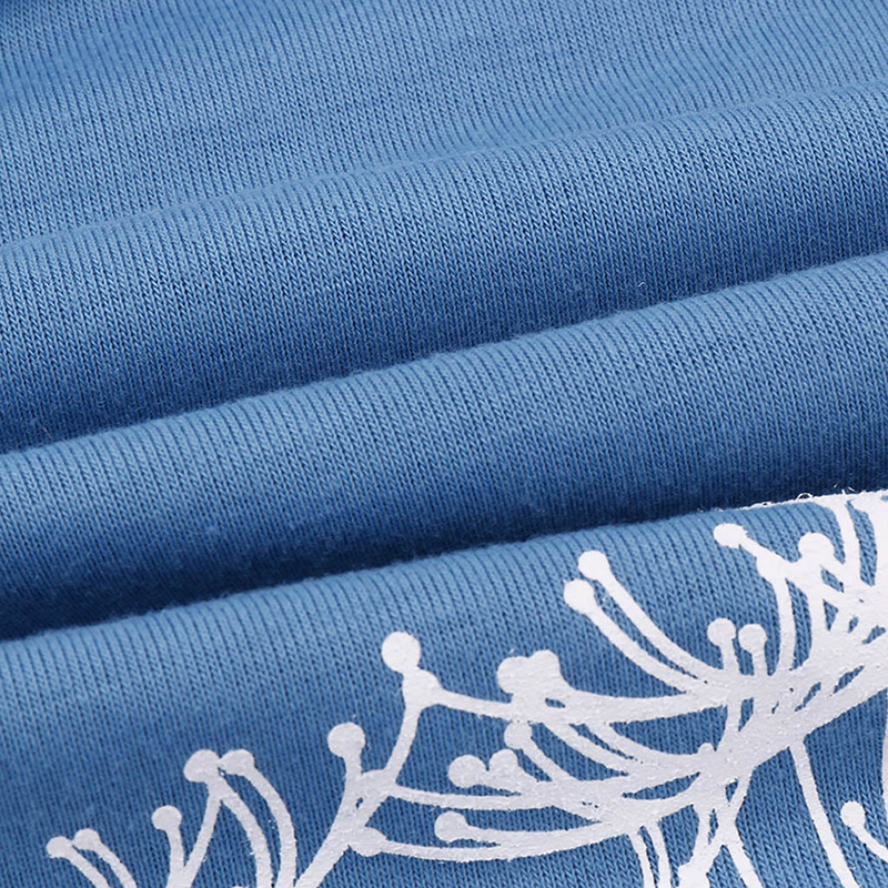 2021 High quality Dandelion Print Tshirt Long Sleeve Women Casual Loose O-Neck T-Shirts Plus Sizes Tops Female Clothes