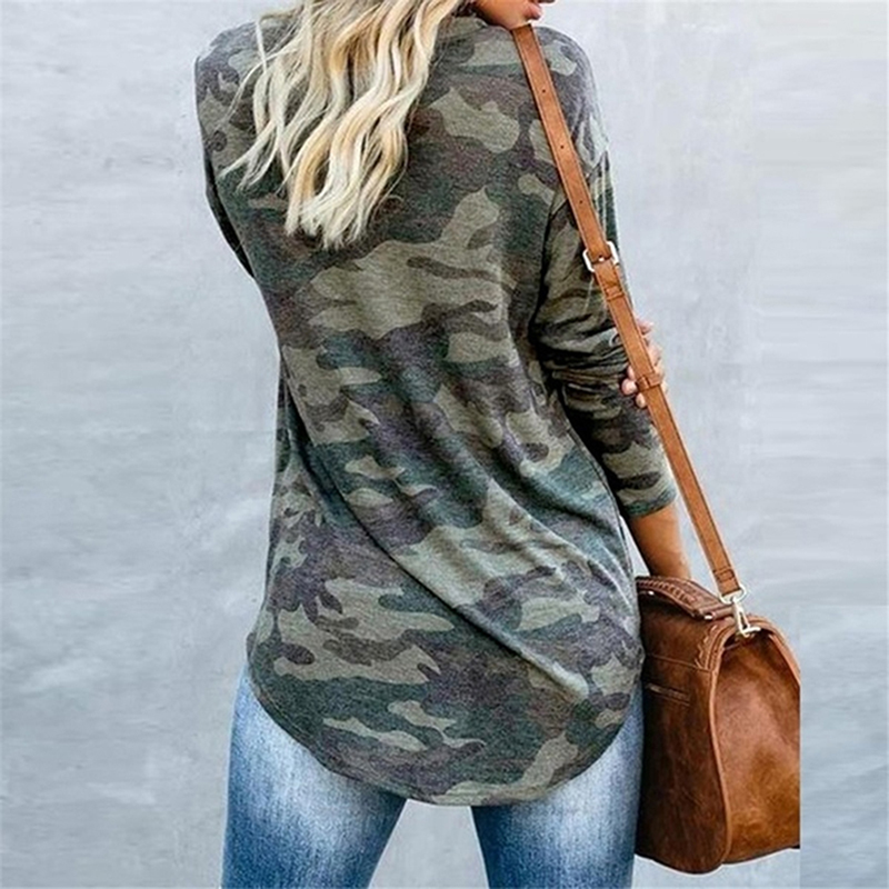 2021 High quality Camouflage Print Women Long Sleeve Slim T-Shirt Fashion O Neck Lady Sexy Tops Casual Female T Shirt