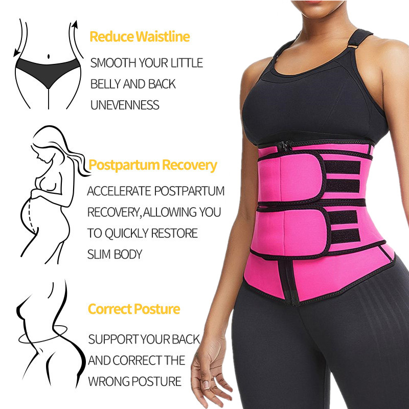 2021 High quality Women Waist Trainer Corset Sports Waist Shaping Belt Adjustable Shapewear Bustiers