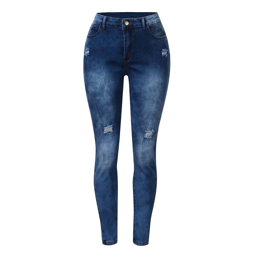 2021 High quality High Waist Jeans For Women Stretch Denim Jean Slim Stretch Fake Pocket Skinny Jeans Woman Trousers