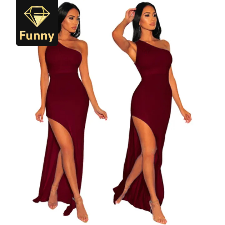 2021 High quality Summer Long Dress Strapless Open Fork Women Night Club Party Beach Maxi Dresses