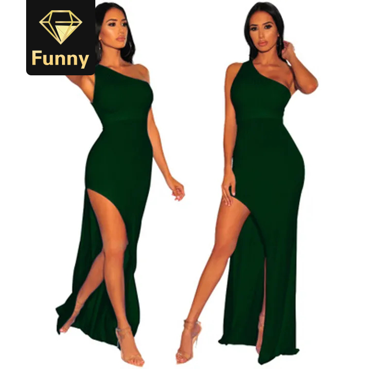 2021 High quality Summer Long Dress Strapless Open Fork Women Night Club Party Beach Maxi Dresses