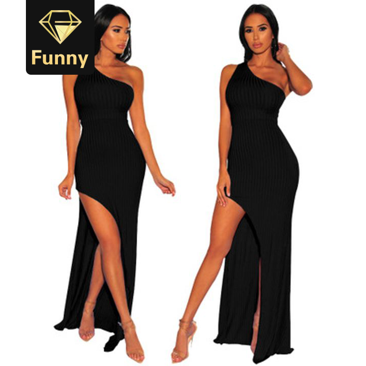 2021 High quality Summer Long Dress Strapless Open Fork Women Night Club Party Beach Maxi Dresses