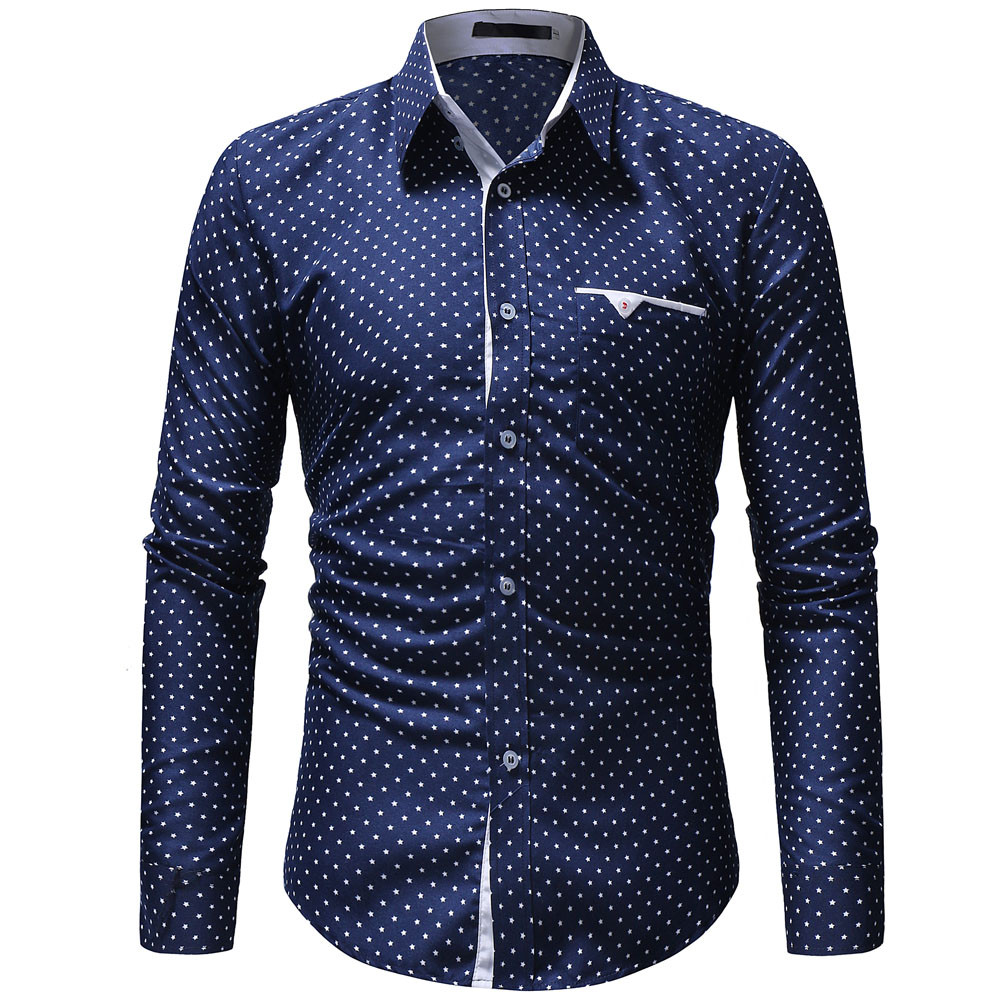 2021 High quality Men Shirt Long-Sleeved Casual Shirts For Men Slim Fit  Male Dress Shirts Camisas Masculina