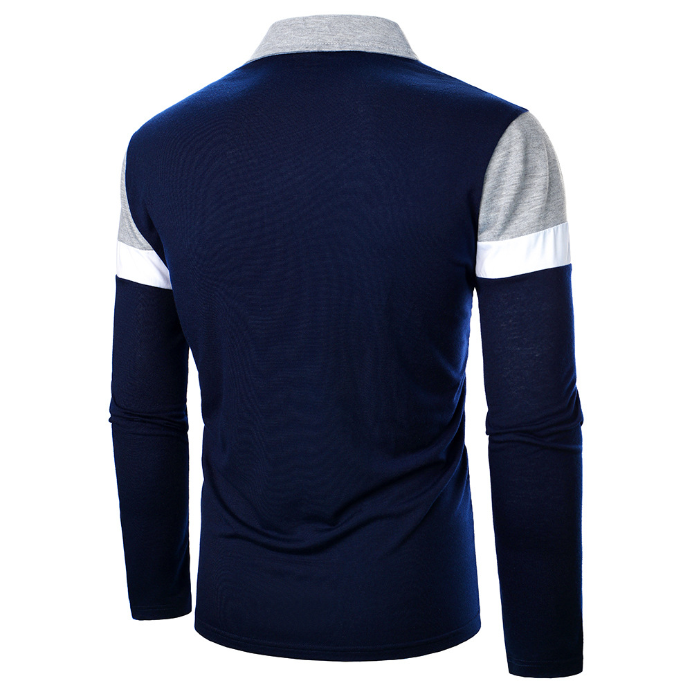 2021 High quality Men Casual Long Sleeve T-shirt Fashion Stripes With Casual Street MenT-shirts and Polos