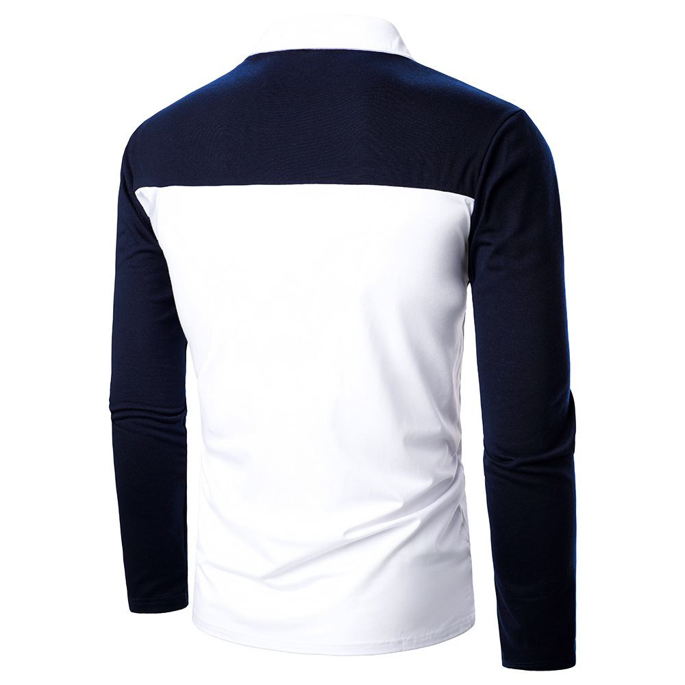 2021 High quality Men Polo Men Long Short Sleeve Shirt Contrast Polo New Clothing Streetwear Casual Fashion Men tops