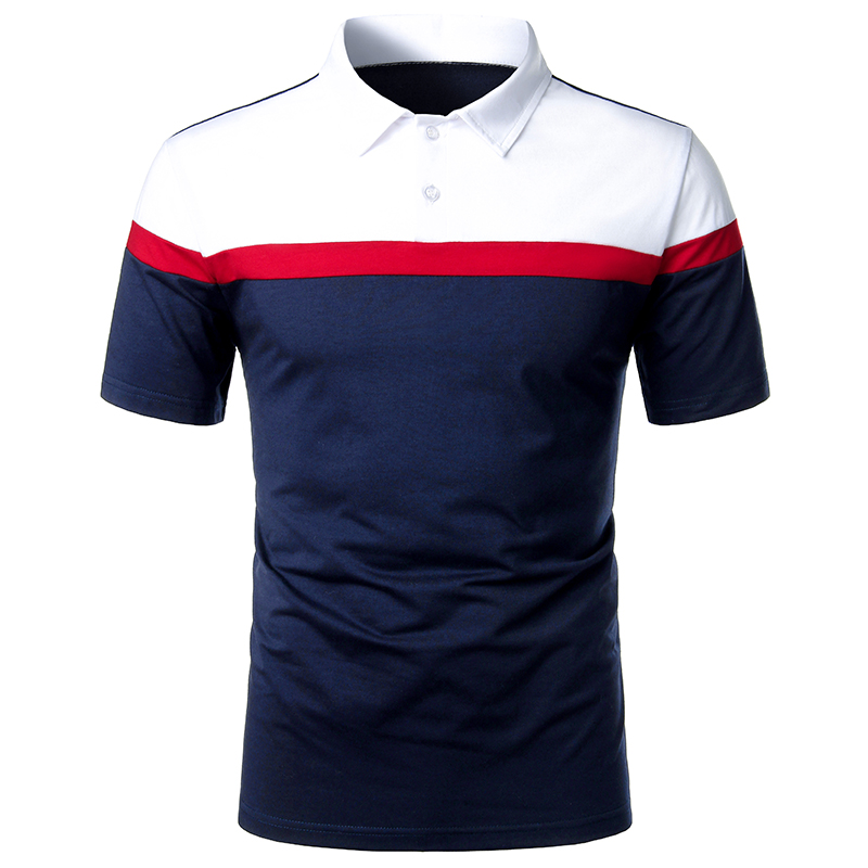 2021 High quality Men's Short Sleeve Polo Three Stripe Fashion Match Men's Matching Short Sleeve Men T-shirts and Polos