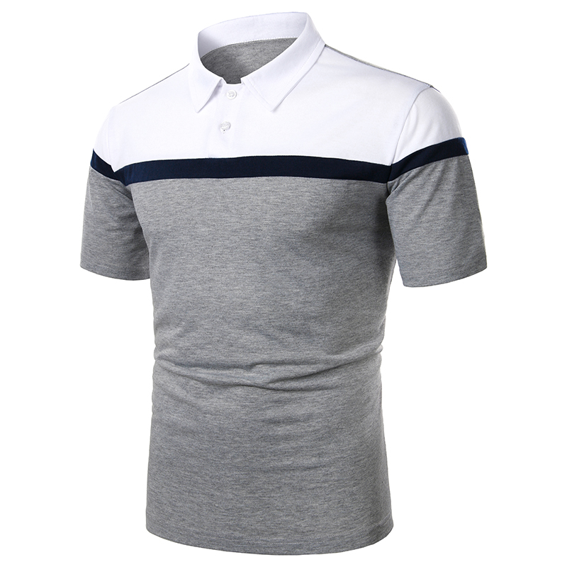 2021 High quality Men's Short Sleeve Polo Three Stripe Fashion Match Men's Matching Short Sleeve Men T-shirts and Polos