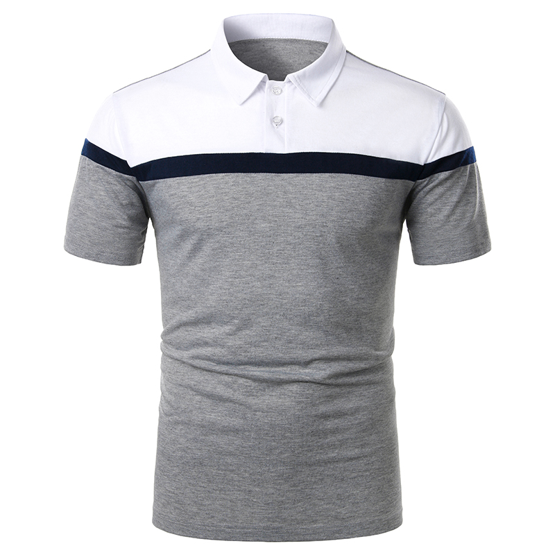 2021 High quality Men's Short Sleeve Polo Three Stripe Fashion Match Men's Matching Short Sleeve Men T-shirts and Polos