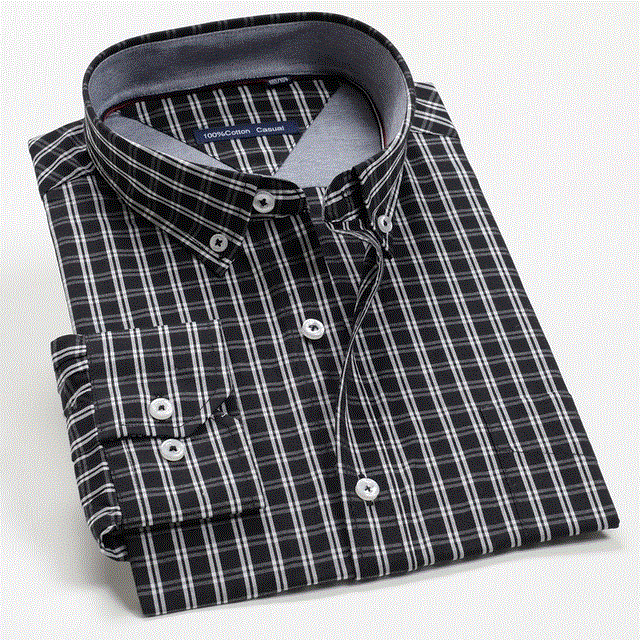 2021 High quality 6XL 7XL 8XL 9XL 10XL 12XL Men's Business Casual Classic Plaid Long Sleeve Shirt Autumn Brand Clothing 100% Cotton Loose Shirt