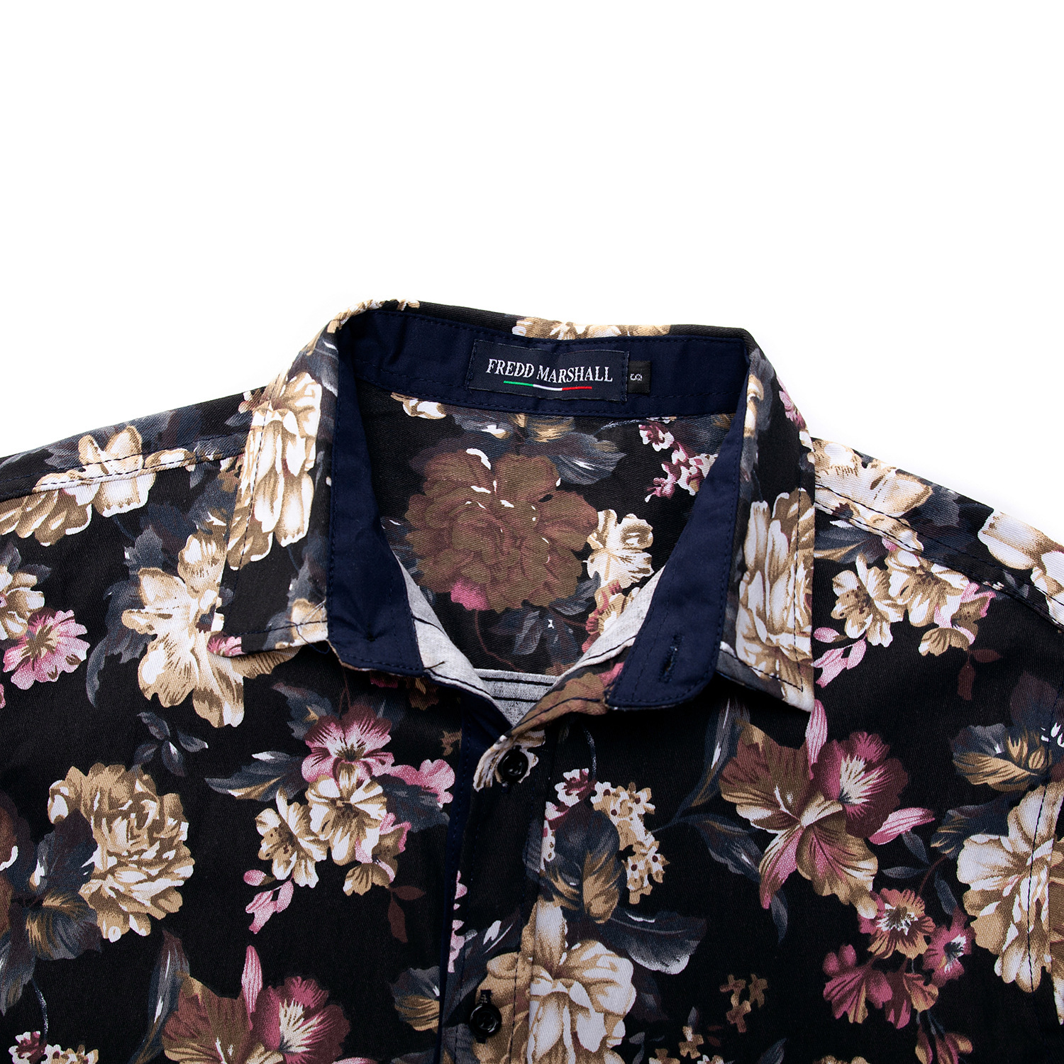 2021 High quality New Men's Long Sleeve Casual Shirt Fashion Rose Flower Printed Floral Shirt For Mens Clothing