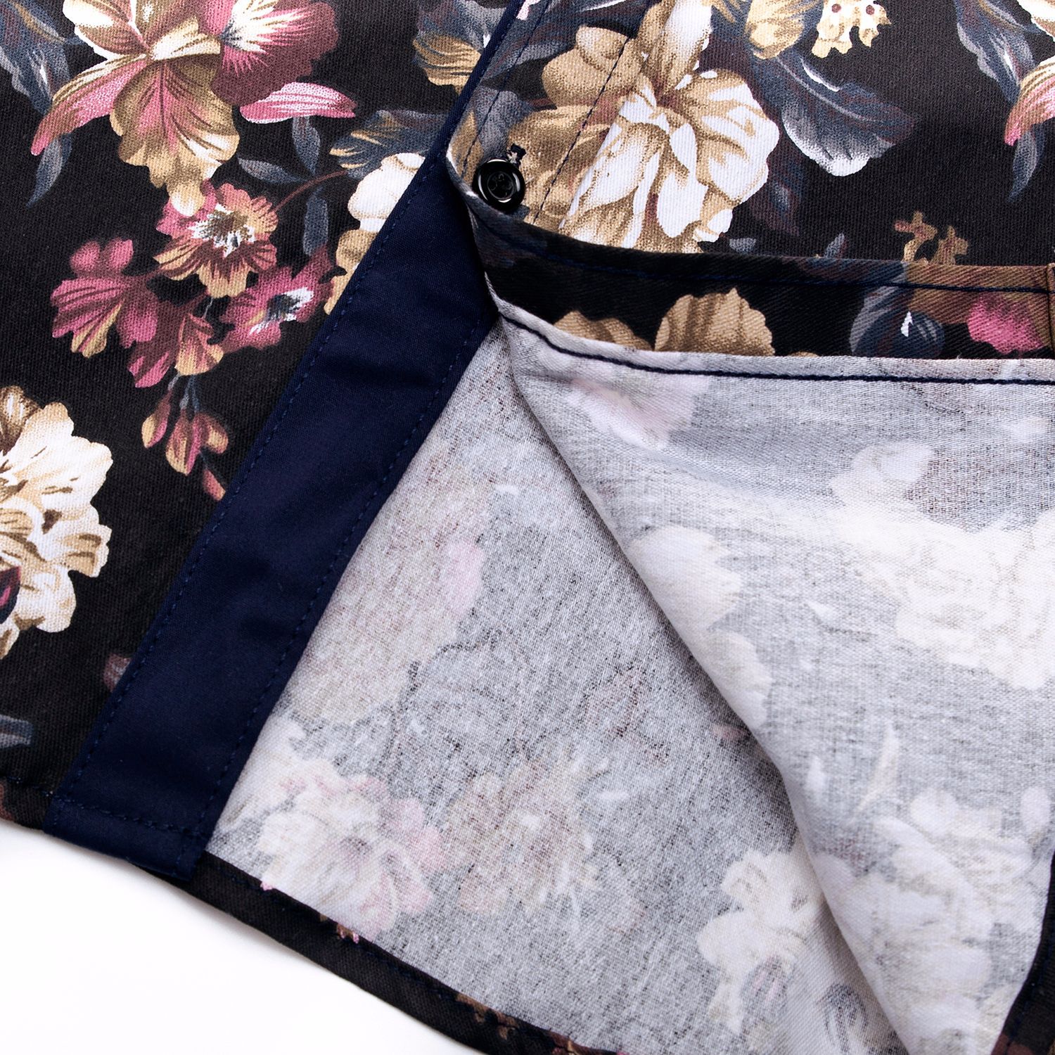 2021 High quality New Men's Long Sleeve Casual Shirt Fashion Rose Flower Printed Floral Shirt For Mens Clothing