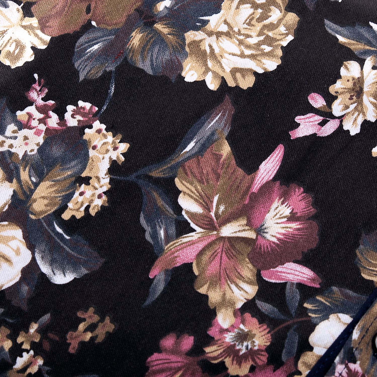 2021 High quality New Men's Long Sleeve Casual Shirt Fashion Rose Flower Printed Floral Shirt For Mens Clothing