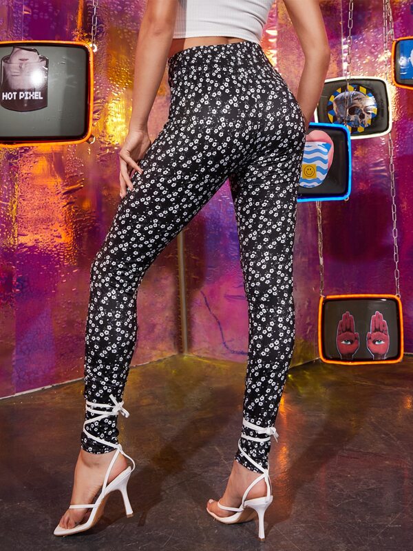 2021 High quality Women's Floral Printed Stretch Pants Fashion High Waist Jogger Trousers Ladies Sportswear Bottoms