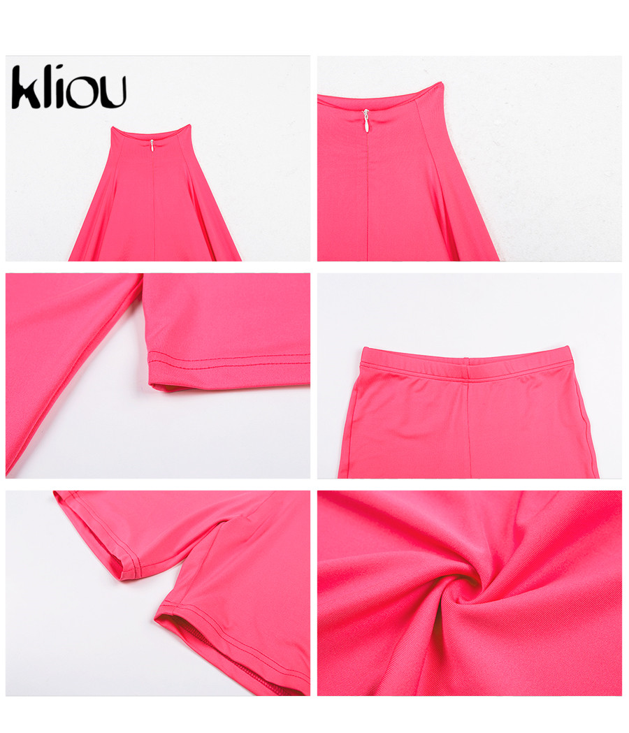 2021 High quality New Female Fluorescence Fitness Two Pieces Sets Autumn Full Sleeve Zipper Turtleneck Tops Suits