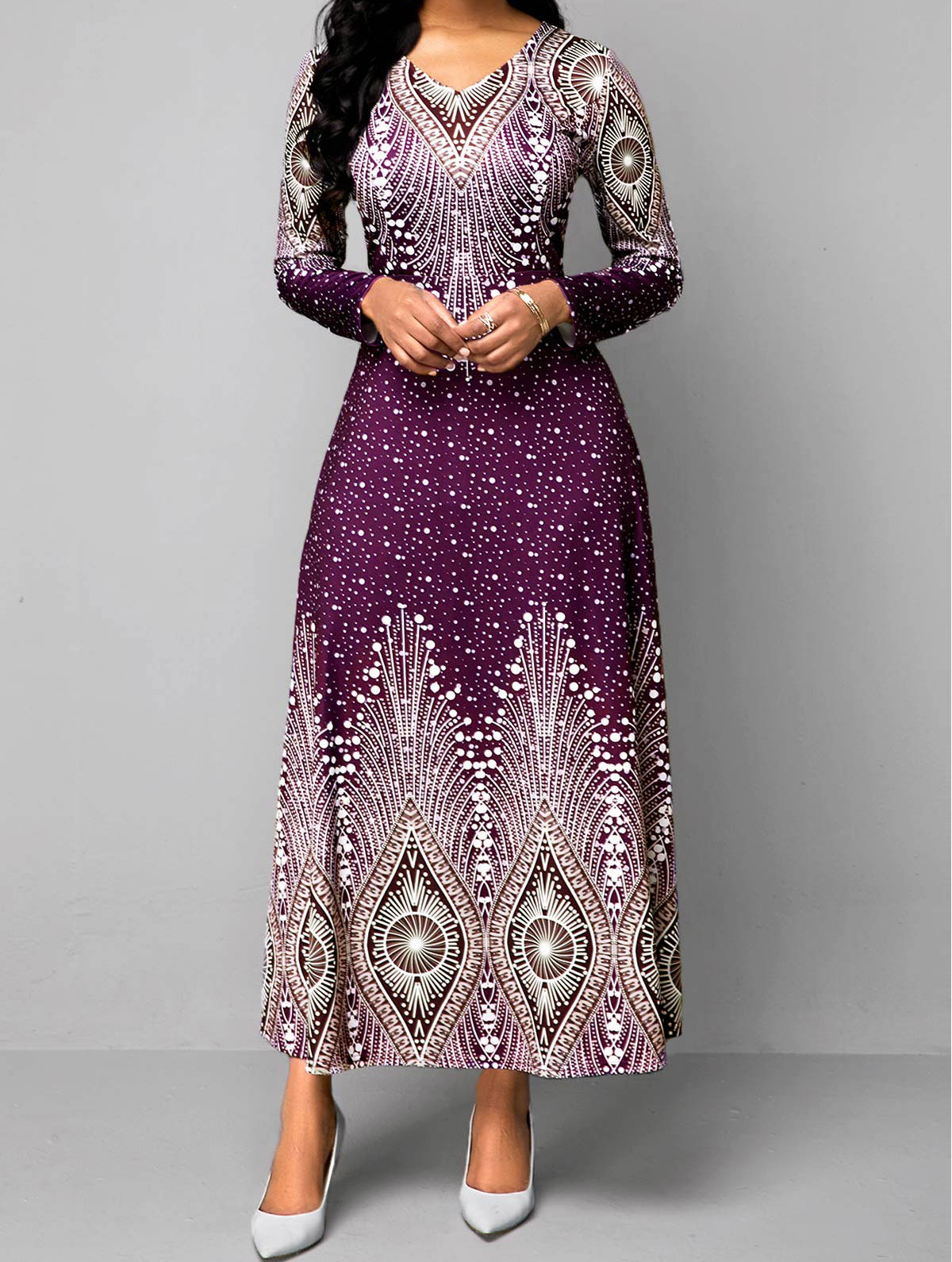 2021 High quality Plus Size African Long Maxi Dresses Women African Clothes Africa Dress Print Ladies Clothing Dress