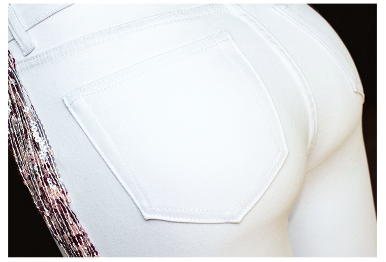 2021 High quality Jeans Streetwear Women High Waist Skinny Jeans Woman Tassel Spring Summer Pencil Pants Trousers