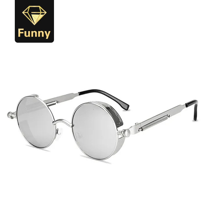 2021 High quality Classic Gothic Steampunk Sunglasses Sun Glasses Men Women Round Glasses