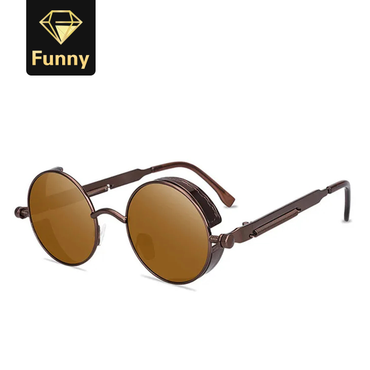 2021 High quality Classic Gothic Steampunk Sunglasses Sun Glasses Men Women Round Glasses
