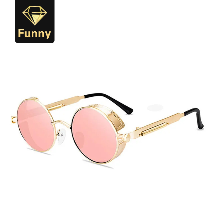 2021 High quality Classic Gothic Steampunk Sunglasses Sun Glasses Men Women Round Glasses