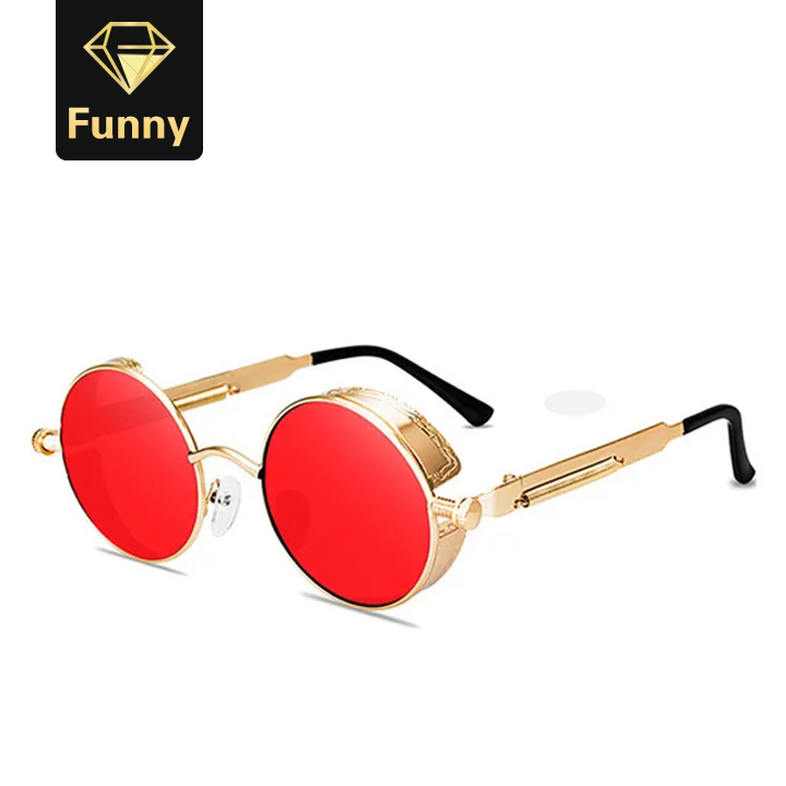 2021 High quality Classic Gothic Steampunk Sunglasses Sun Glasses Men Women Round Glasses